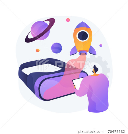 Virtual world development abstract concept vector illustration. 70472382