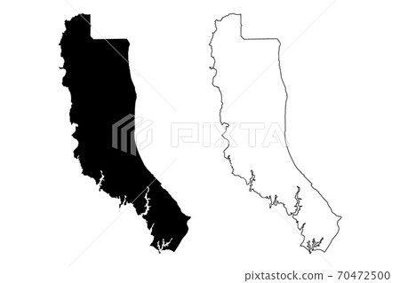 Calvert County, Maryland (U.S. county, United States of America, USA, U.S., US) map vector illustration, scribble sketch Calvert map 70472500