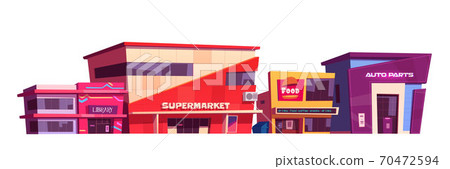 Shops and commercial buildings exterior Shops and commercial buildings exterior 70472594