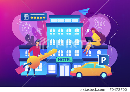 All-inclusive hotel concept vector illustration. 70472700