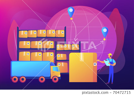 Transit warehouse concept vector illustration - Stock Illustration