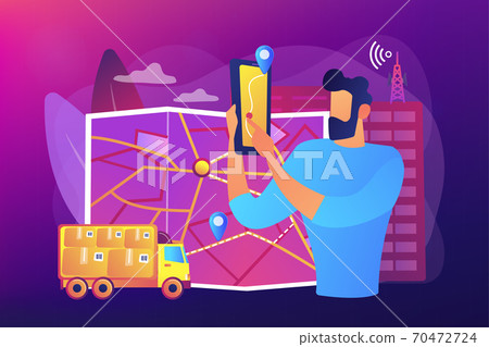 Post service tracking concept vector illustration Post service tracking concept vector illustration 70472724