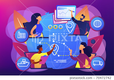 Supply chain management concept vector illustration 70472742