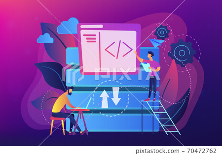 Big data developer concept vector illustration. 70472762