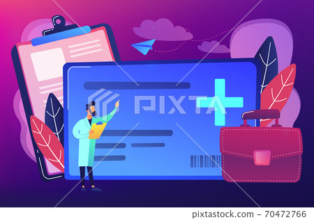 Healthcare smart card concept vector illustration. 70472766