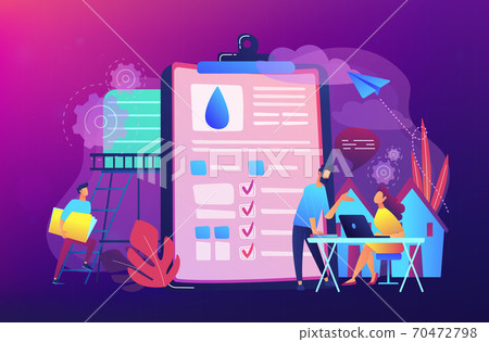 Water management smart city concept vector illustration. Water management smart city concept vector illustration. 70472798