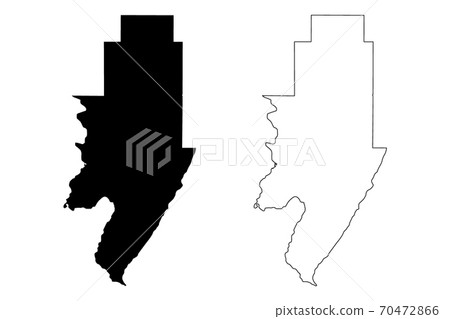 Menominee County, Michigan (U.S. county, United States of America, USA, U.S., US) map vector illustration, scribble sketch Menominee map 70472866