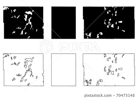 Douglas, Dodge and Becker County,  Minnesota (U.S. county, United States of America, USA, U.S., US) map vector illustration, scribble sketch map 70473148