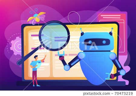 Artificial intelligence regulations concept vector illustration. Artificial intelligence regulations concept vector illustration. 70473219