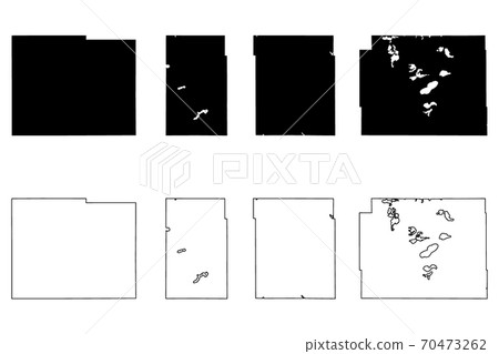 Lyon, Lincoln, Mower and Otter Tail County, Minnesota (U.S. county, United States of America, USA, U.S., US) map vector illustration, scribble sketch map 70473262