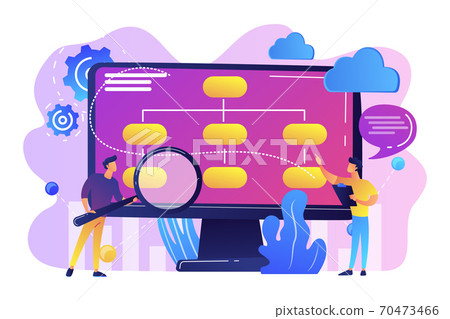 Data driven business model concept vector... - Stock Illustration ...