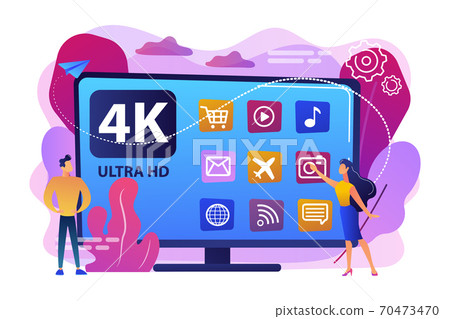 UHD smart TV concept vector illustration. UHD smart TV concept vector illustration. 70473470