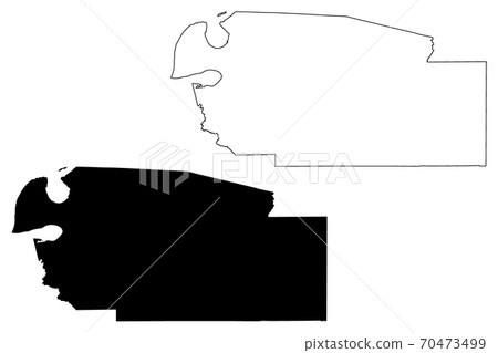 Jefferson County, Mississippi (U.S. county, United States of America, USA, U.S., US) map vector illustration, scribble sketch Jefferson map 70473499