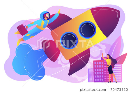 Space travel concept vector illustration. - Stock Illustration ...