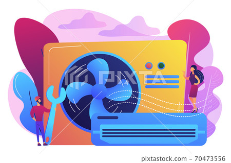 Air conditioning concept vector illustration. - Stock Illustration ...