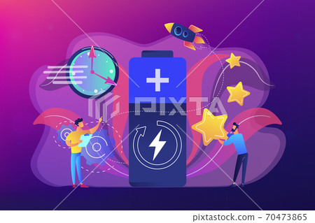 Fast charging technology concept vector illustration. 70473865