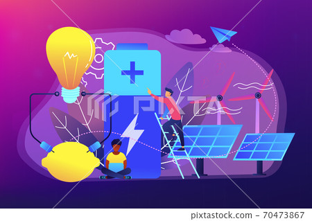 Innovative battery technology concept vector illustration. 70473867