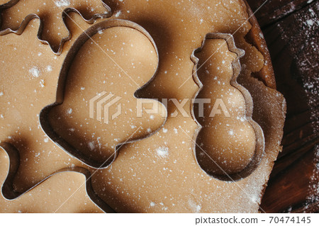 Gingerbread dough with christmas theme Gingerbread dough with christmas theme 70474145