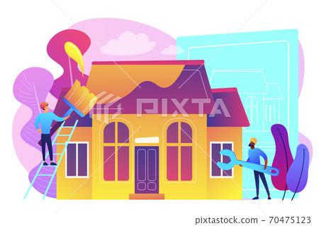 House renovation concept vector illustration. House renovation concept vector illustration. 70475123