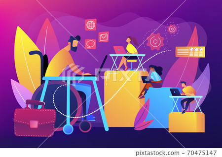 Disabled employment concept vector illustration Disabled employment concept vector illustration 70475147