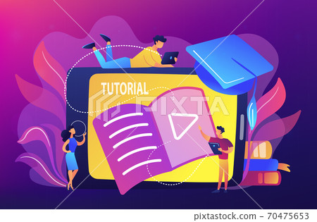 Video tutorial concept vector illustration. 70475653