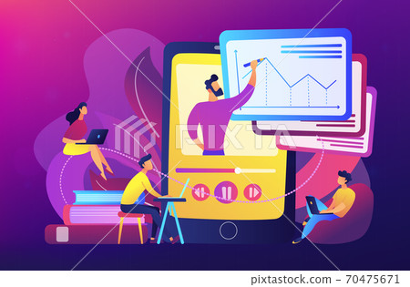 Recorded classes concept vector illustration. Recorded classes concept vector illustration. 70475671