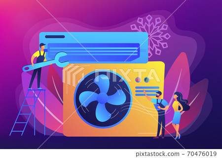 Air conditioning and refrigeration services concept vector illus Air conditioning and refrigeration services concept vector illus 70476019