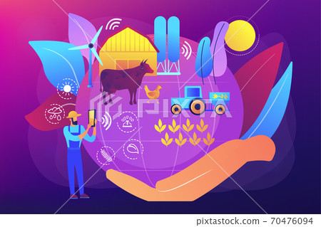 Sustainable agriculture concept vector illustration. 70476094