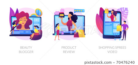 Entertaining digital video content vector concept metaphors. 70476240