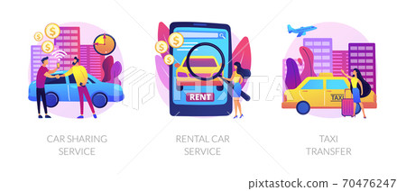 Urban mobility vector concept metaphors 70476247