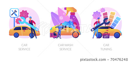 Vehicle care services vector concept metaphors Vehicle care services vector concept metaphors 70476248