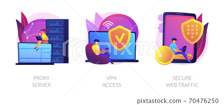 Secure internet access vector concept metaphors. 70476250