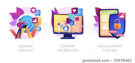 Media content production vector concept metaphors 70476462