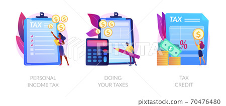 Personal income tax vector concept metaphors 70476480