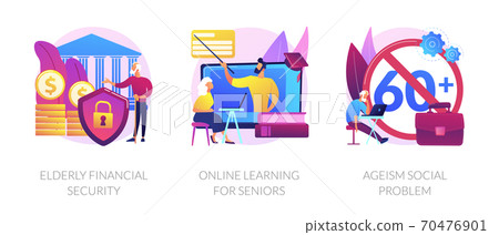 Education for old people abstract metaphors 70476901