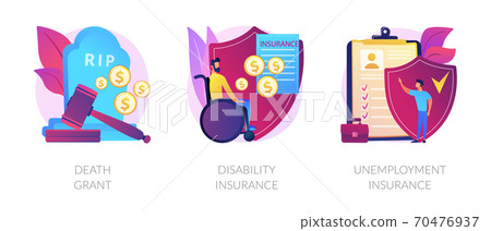 Workers social security policies vector concept metaphors 70476937