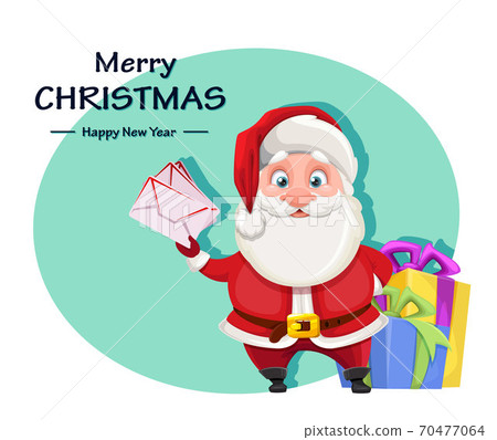 Merry Christmas and Happy New Year. Santa Claus - Stock Illustration