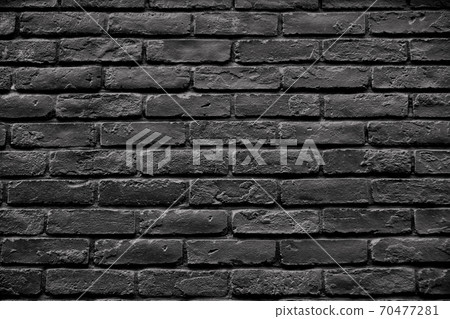 Black color paint brick wall 70477281