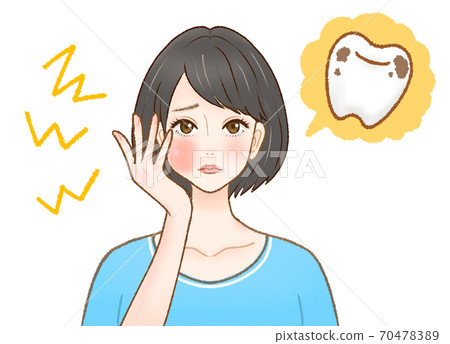 承受牙齒疼痛的成年女性3 70478389