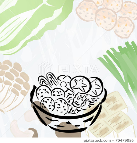 Background illustration of hot pot dish White (meat dumpling hot pot) 70479086