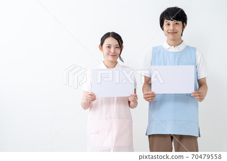 Nursing welfare worker whiteboard Nursing welfare worker whiteboard 70479558