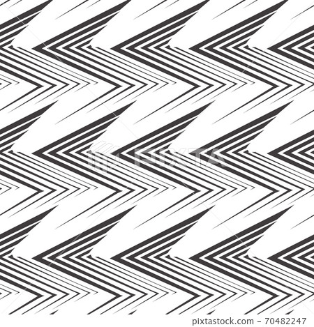 Seamless vector pattern of uneven black lines drawn with a pen in the form of corners or zigzag. Geometric pattern, texture for textiles or wallpaper. Stock vector. Seamless vector pattern of uneven black lines drawn with a pen in the form of corners or zigzag. Geometric pattern, texture for textiles or wallpaper. Stock vector. 70482247