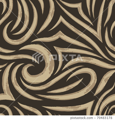 Vector seamless pattern of smooth lines in the form of spirals and waves.Texture for printing on clothes or wrapping paper.Background for website or decoration 70483178