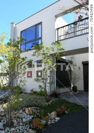 Residential area, detached house, new cityscape 70483499