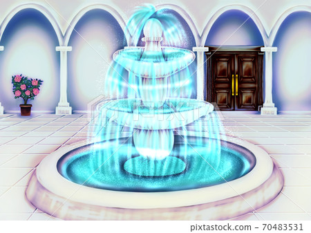 Courtyard with a fountain Courtyard with a fountain 70483531