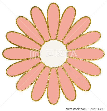 Gold-rimmed flowers 70484390