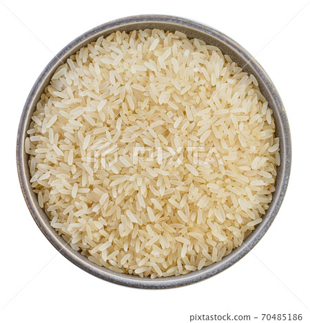 raw rice in bowl with clipping path raw rice in bowl with clipping path 70485186