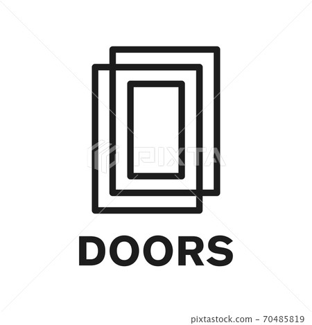 Vector logo of a door store, construction Vector logo of a door store, construction 70485819