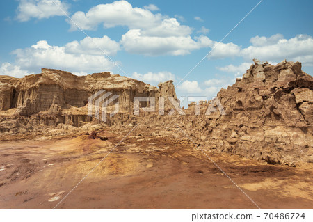 Rock city in Danakil depression, Ethiopia, Africa 70486724