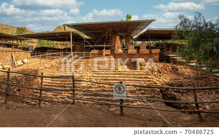 Ruins of the Grat Beal Gebri temple of Yeha, Ethiopia, Africa Ruins of the Grat Beal Gebri temple of Yeha, Ethiopia, Africa 70486725